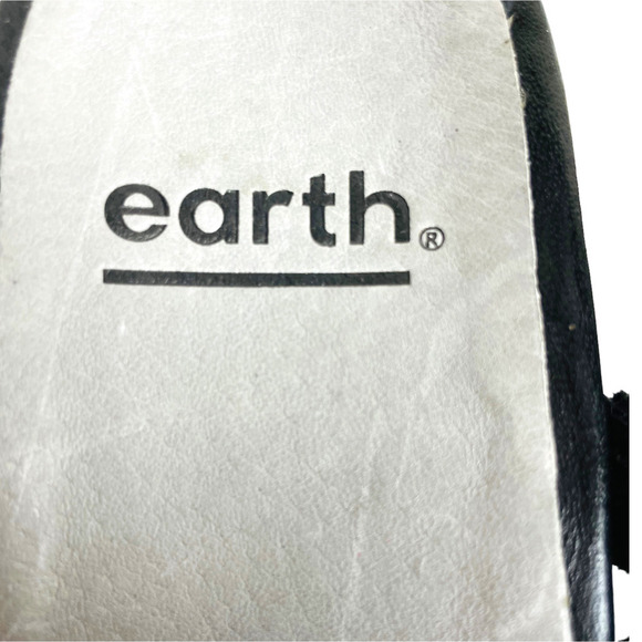 Earth Women's Black Leather Ficus Leo Slingback Wedge Comfort Shoe Size 6.5 M - Picture 9 of 9